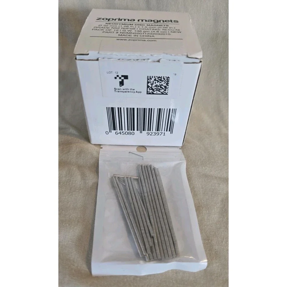 Zoprima Magnets Neodymium N52 Disc Powerful Rare Earth Magnets